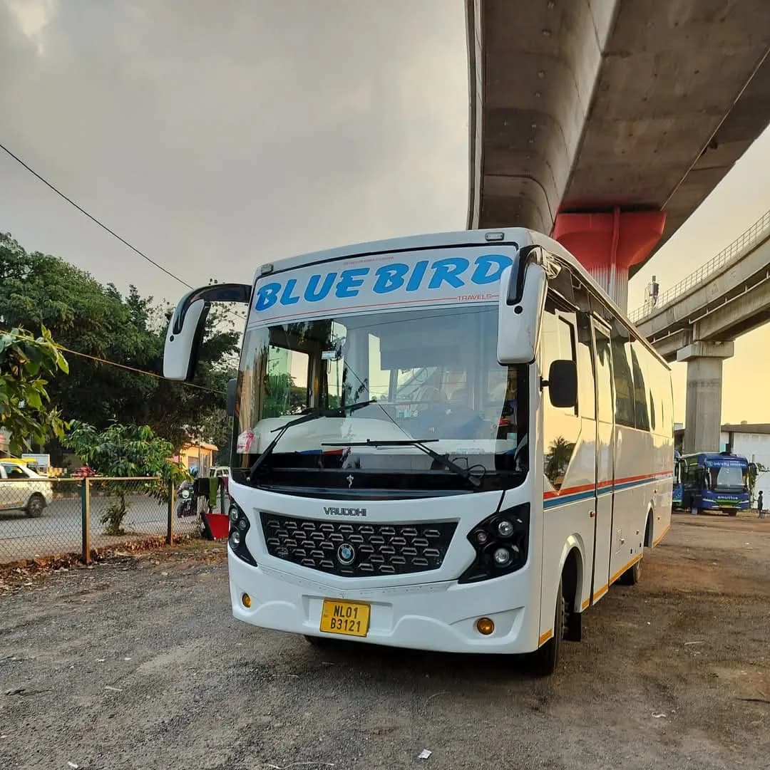 Blue Bird coach at the terminal